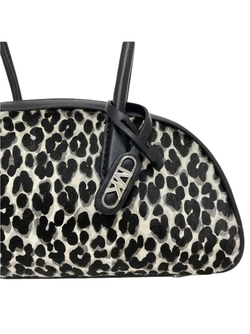 Michael Kors Lulu Small Leopard Print Calf Hair Satchel NWT